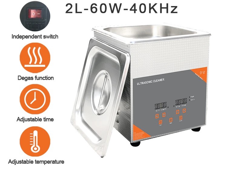 Ultrasonic cleaner, large volume 2L capacity Hobbyist.co.nz